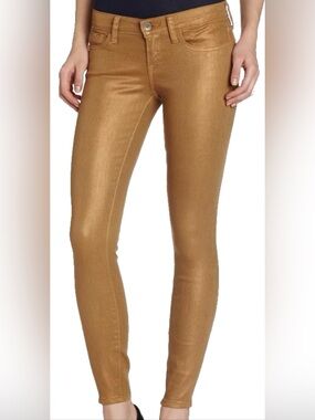 Lucky Brand Charlie Skinny Ankle - Gold Denim